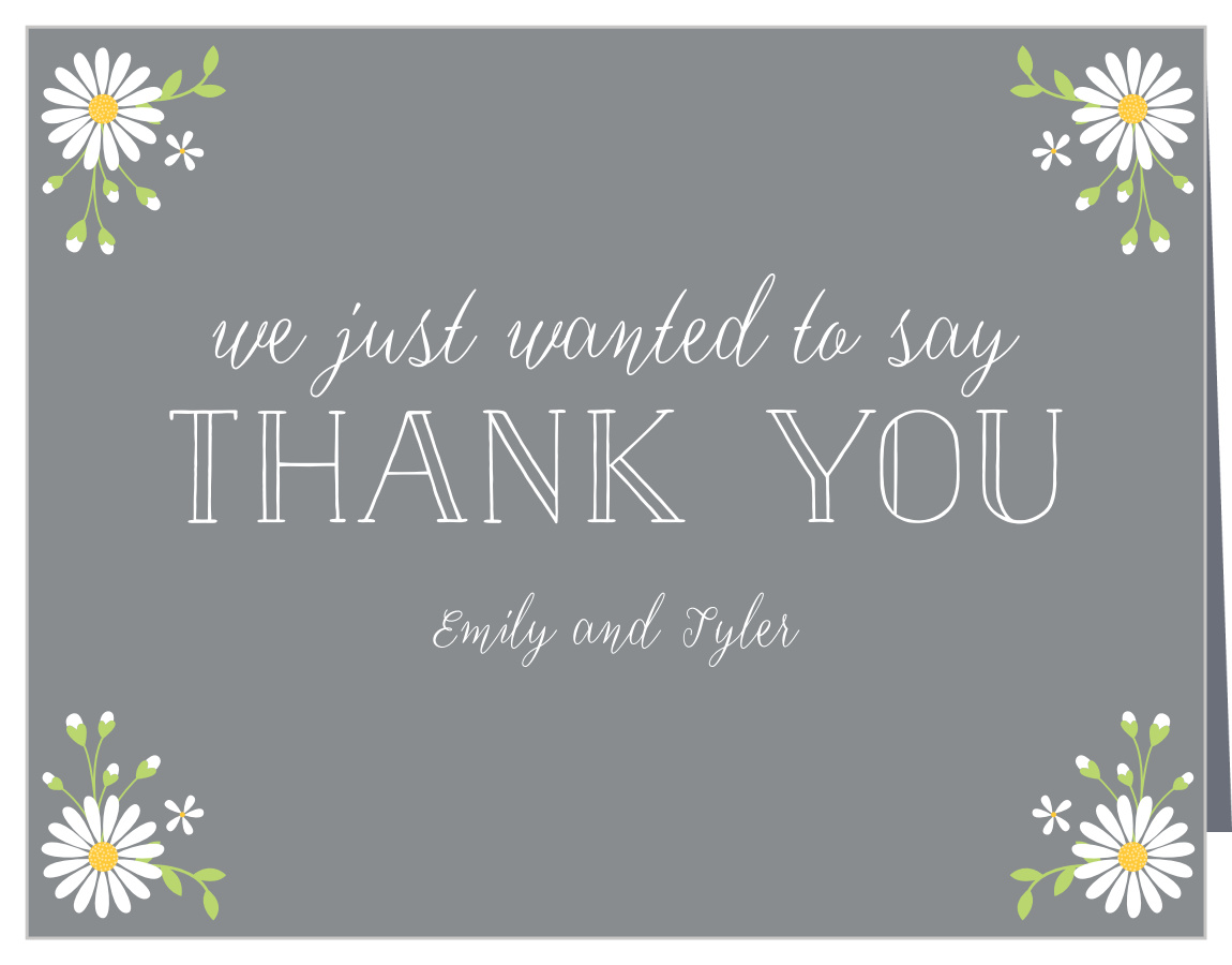 Daisy Frame Wedding Thank You Cards
