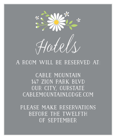 Daisy Frame Accommodation Cards