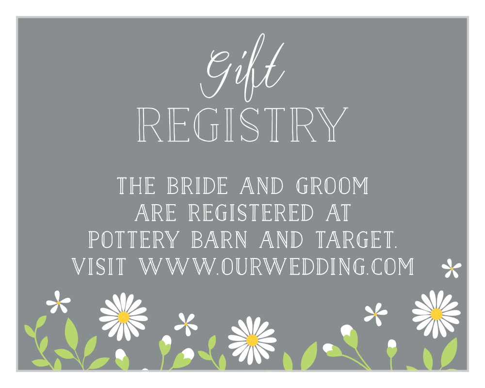 Daisy Frame Registry Cards