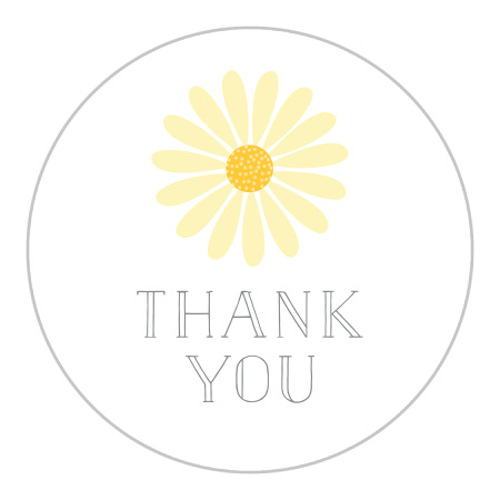 Daisy Frame Wedding Stickers