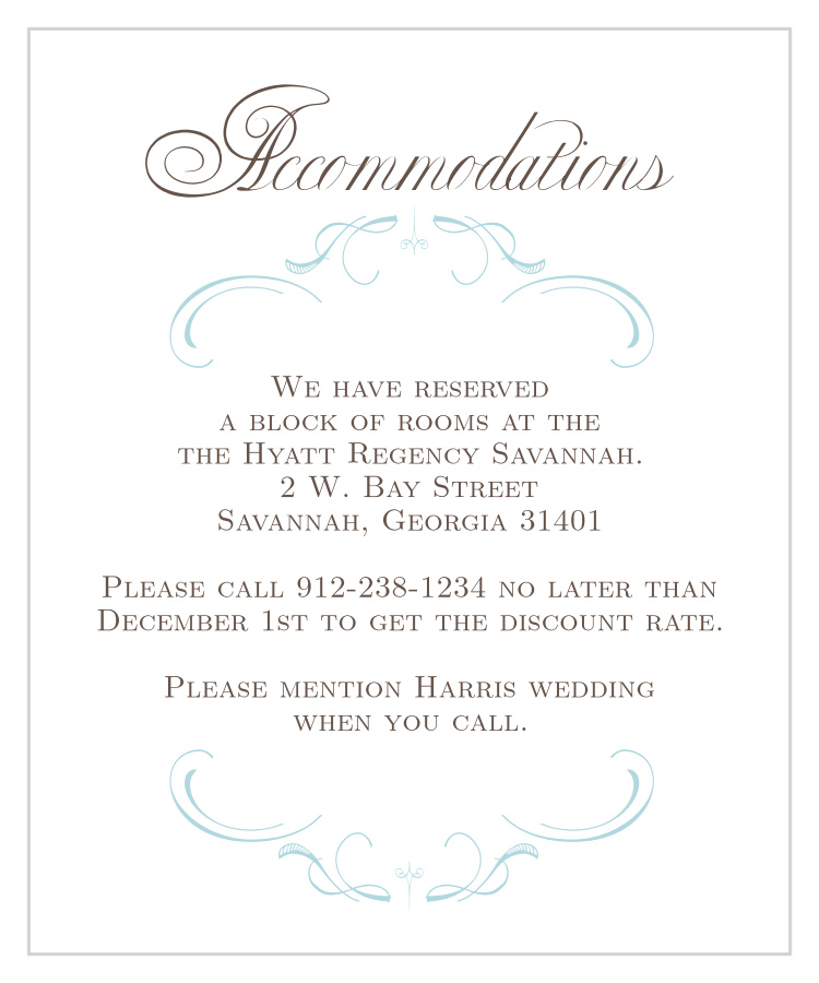 Flourish Charm Accommodation Cards