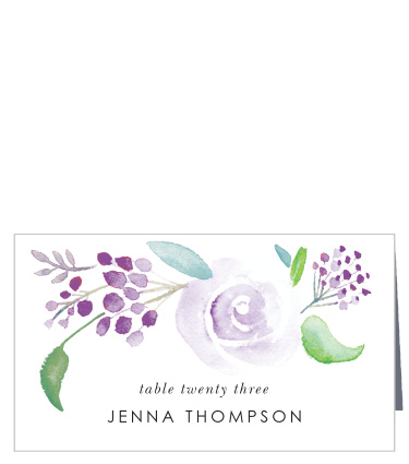 Mauve Florals Place Cards