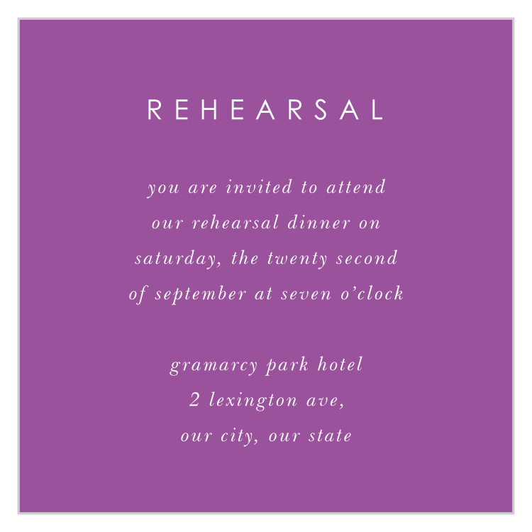 Mauve Florals Rehearsal Cards