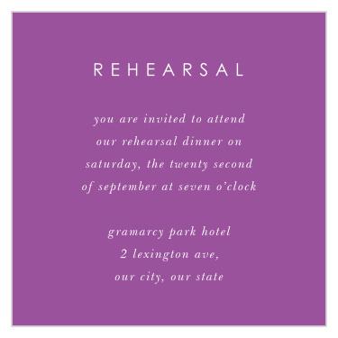 Mauve Florals Rehearsal Cards