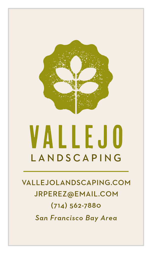 Textured Leaf Business Cards