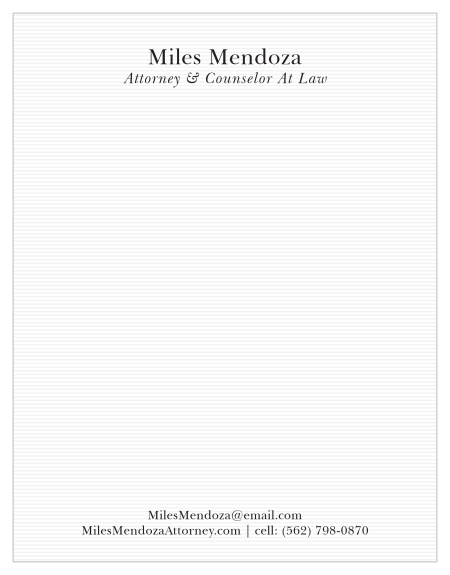 Simple Attorney Business Stationery