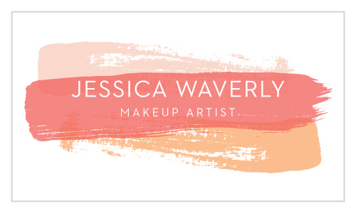 Ensure your clients have all the information they'll need with our Makeup Strokes business cards!