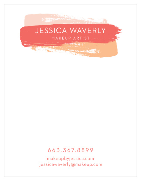 Makeup Strokes Business Stationery