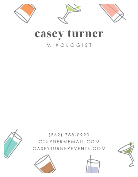 Mixologist Glasses Business Stationery