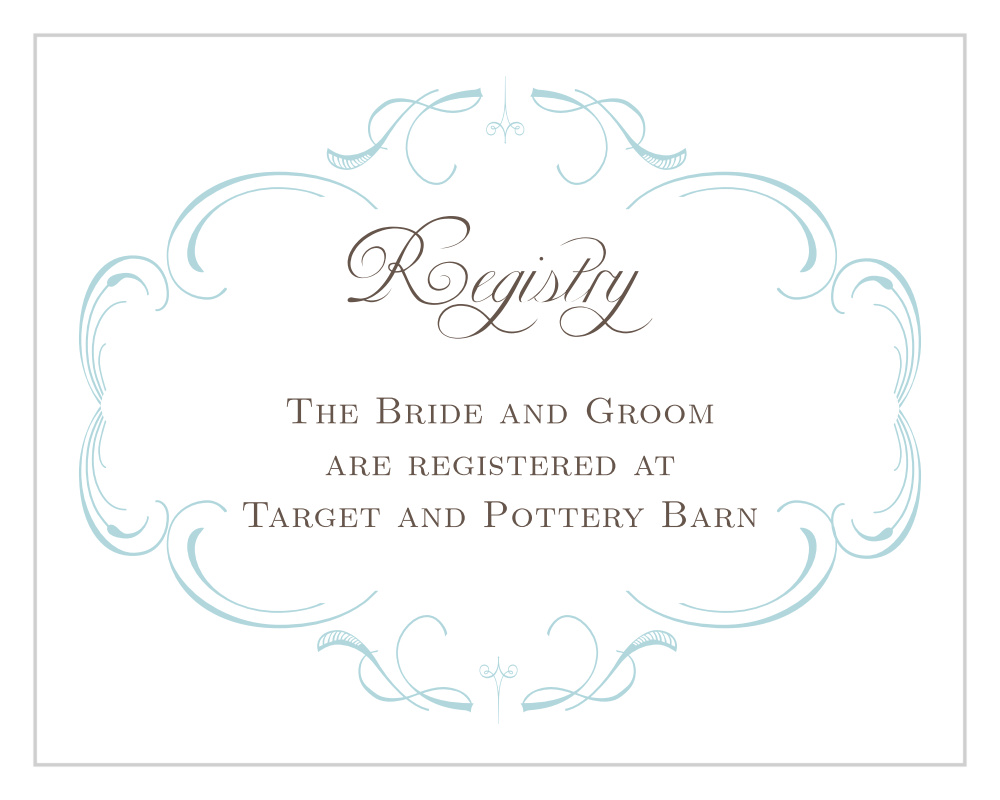 Flourish Charm Registry Cards