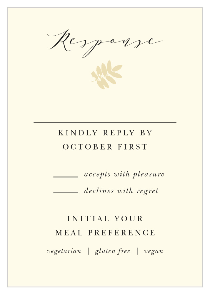 Gilded Leaf Response Cards