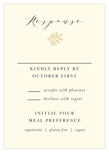 Gilded Leaf Response Cards