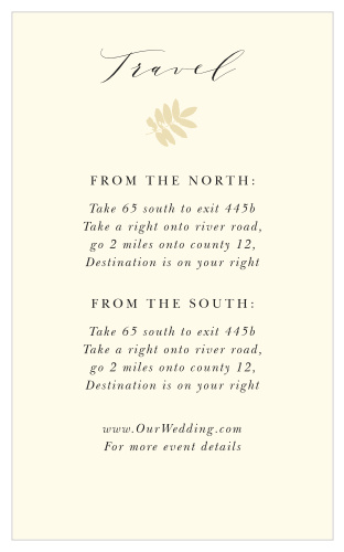 Gilded Leaf Direction Cards