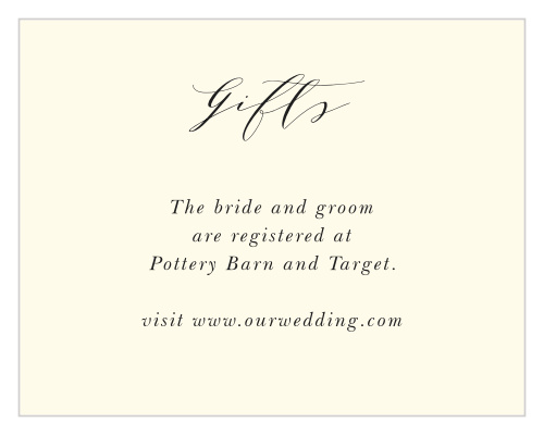 Gilded Leaf Registry Cards