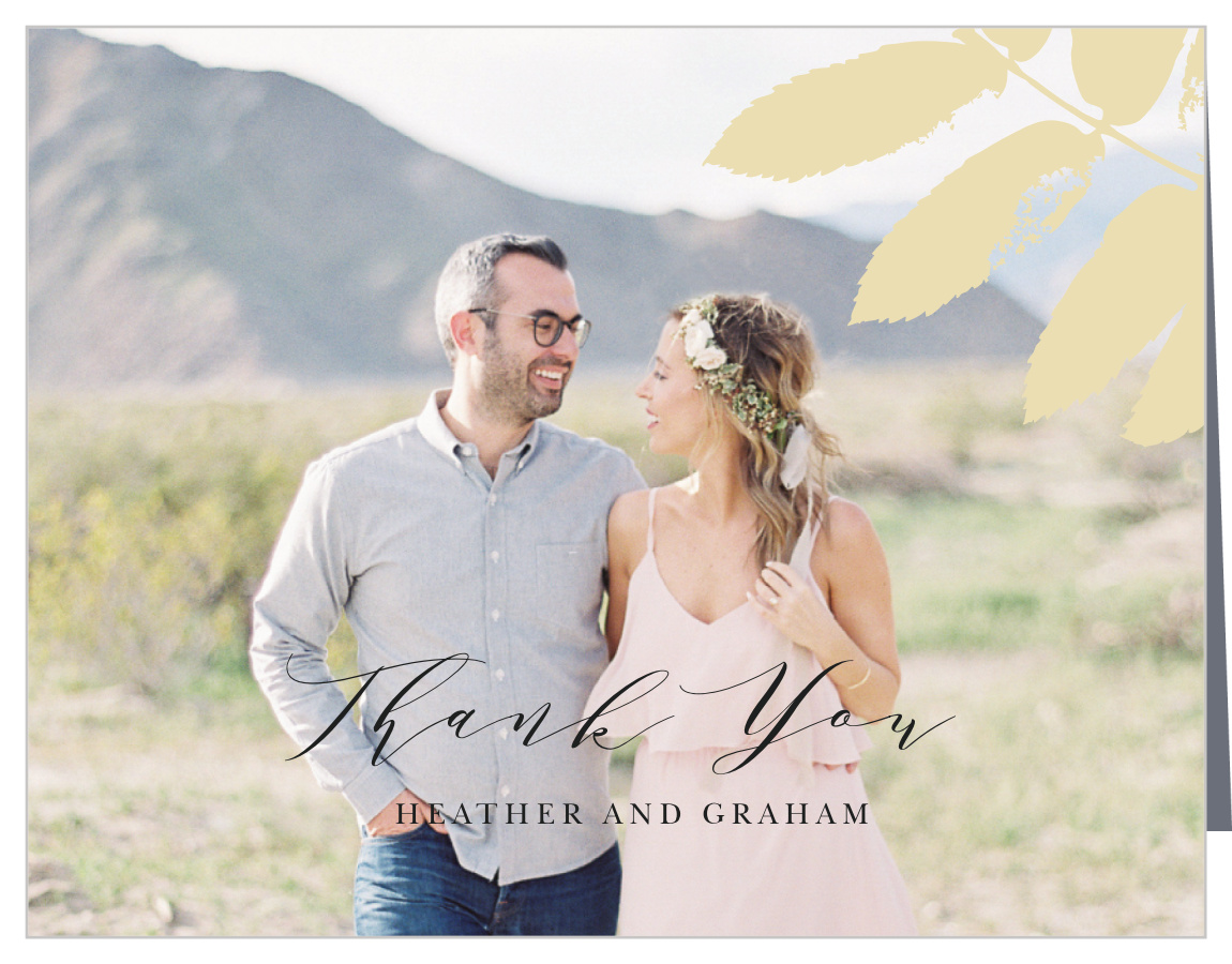 Gilded Leaf Wedding Thank You Cards