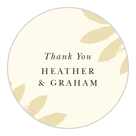Gilded Leaf Wedding Stickers