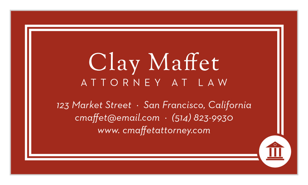 Court Seal Business Cards