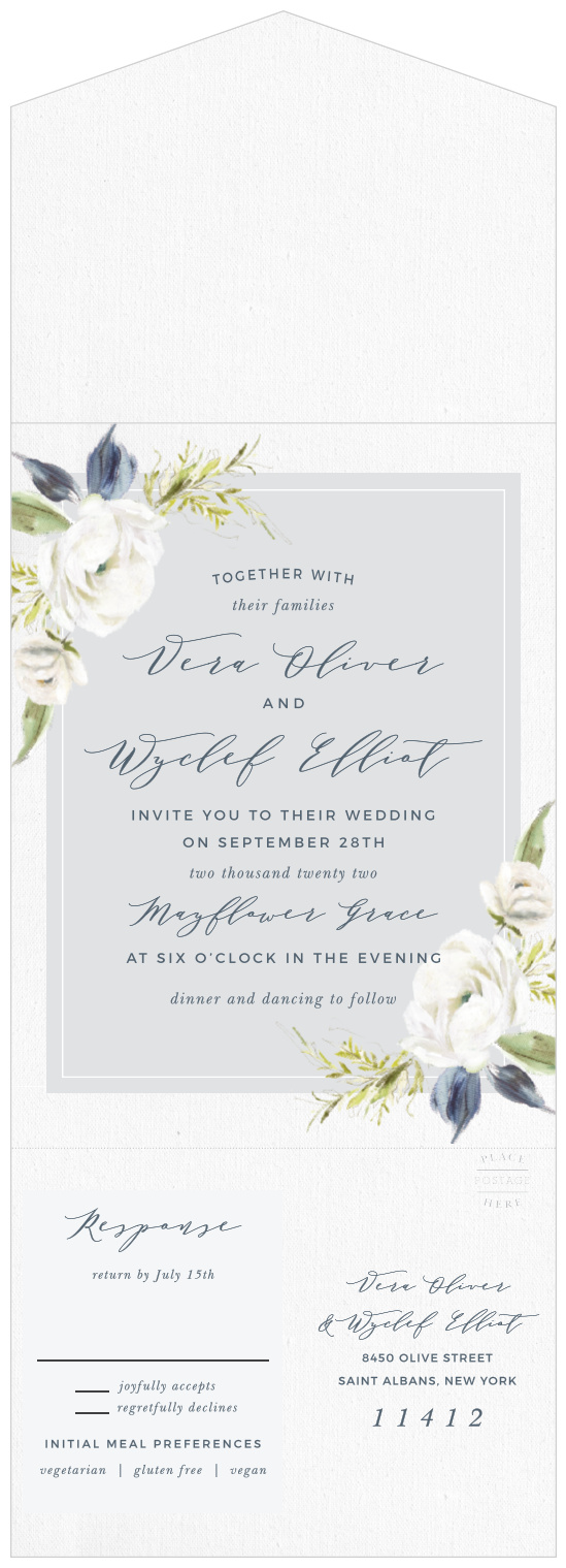 The Oil Paint Textured  Seal & Send Wedding Invitations are a vintage marvel! Personalize them online with real time previews!
