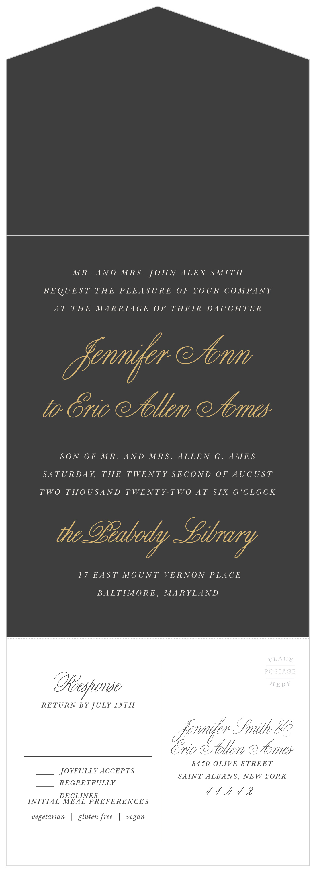 Modern Forever Seal & Send Wedding Invitations
