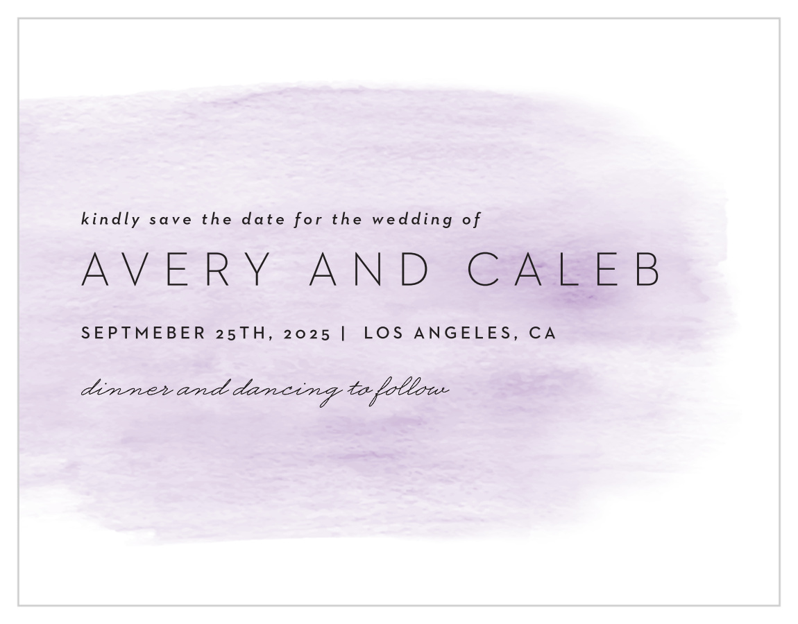 Simple Brushstroke Save the Date Magnets