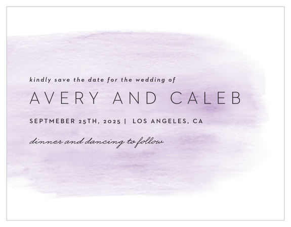 Be sure that everyone you love gets your wedding day marked away in their calendars with our Simple Brushstroke Save-the-Date Magnets!  