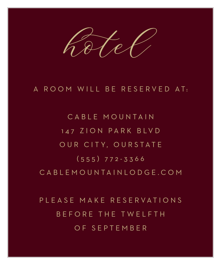 Redwood Forest Accommodation Cards