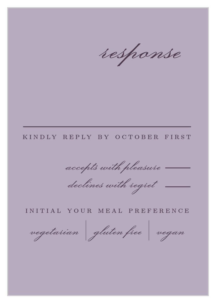 Lilac Wildflowers Response Cards