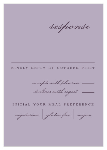 Lilac Wildflowers Response Cards
