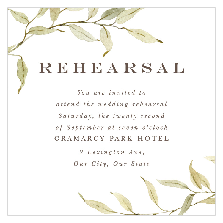Vintage Classic Rehearsal Cards