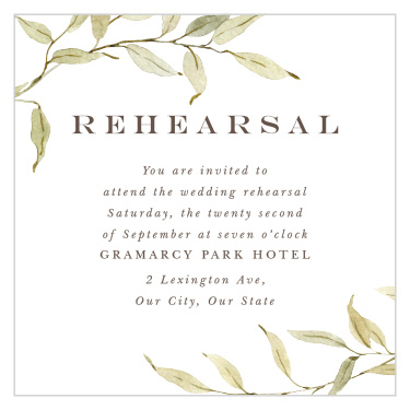 Vintage Classic Rehearsal Cards