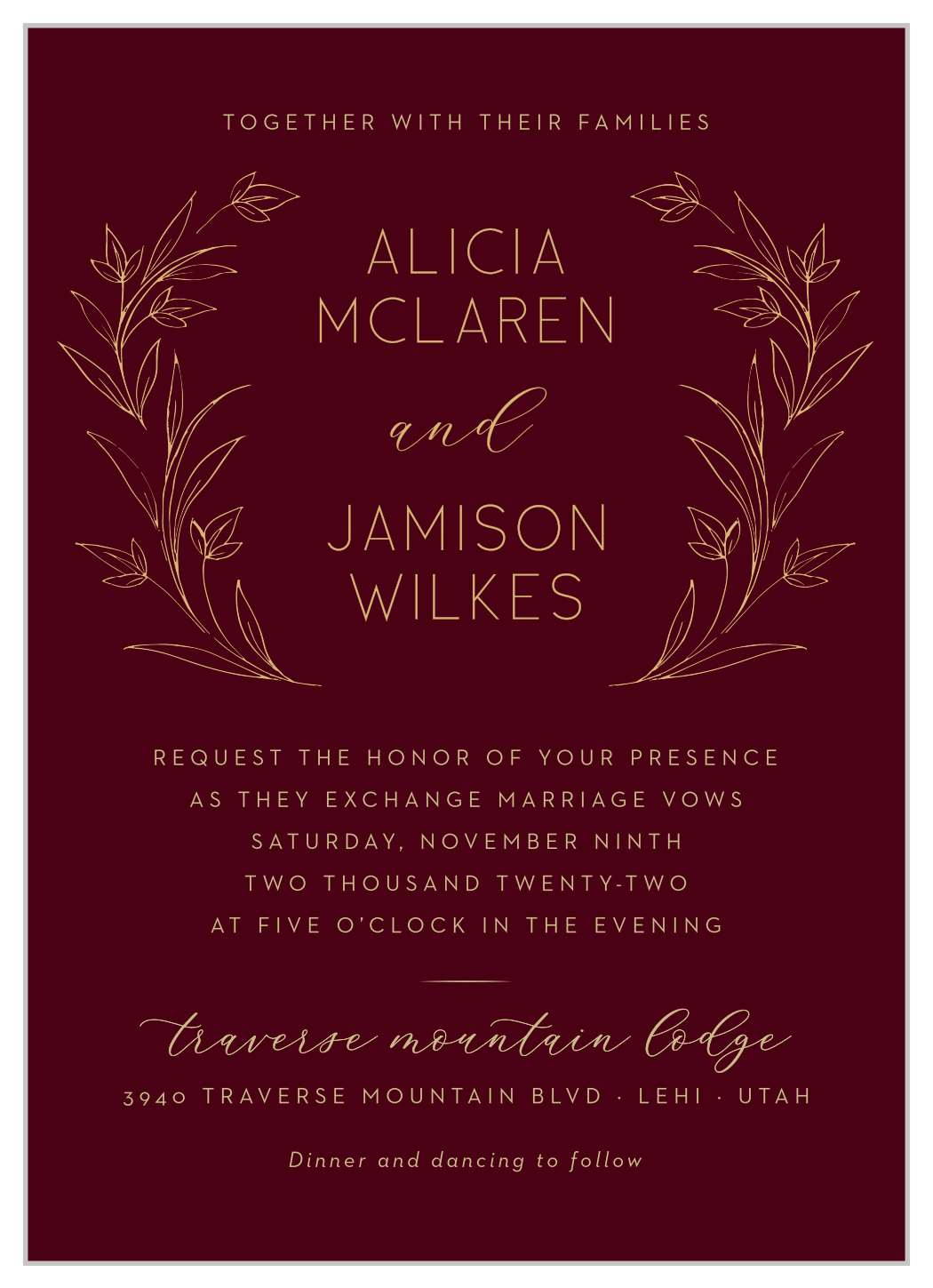 Redwood Forest Wedding Invitations