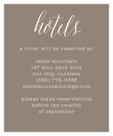 Wildflower Ampersand Accommodation Cards