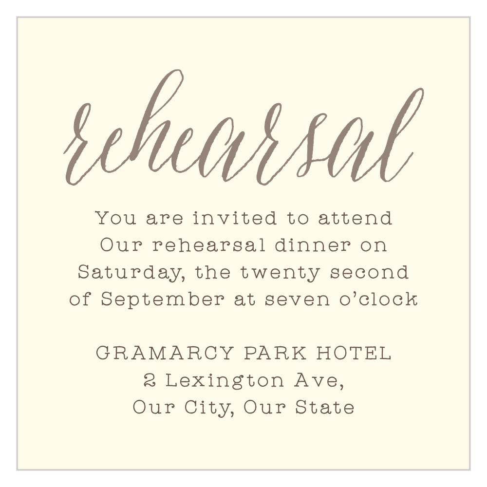 Wildflower Ampersand Rehearsal Cards