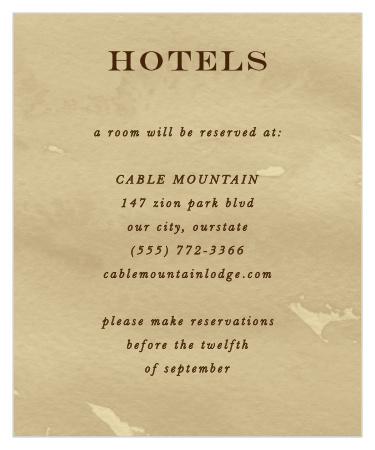 Leaves of Fall Accommodation Cards