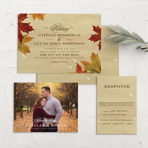 Leaves of Fall Wedding Invitations