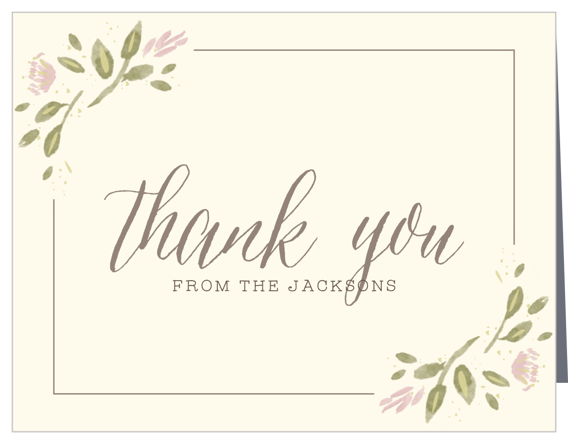 Wildflower Ampersand Wedding Thank You Cards