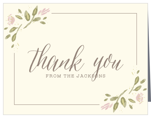 Wildflower Ampersand Wedding Thank You Cards