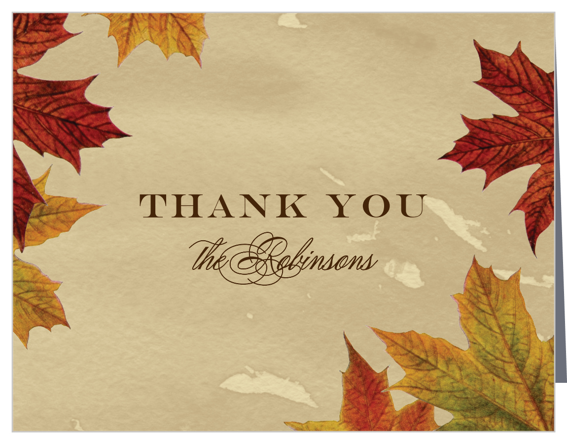 Leaves of Fall Wedding Thank You Cards
