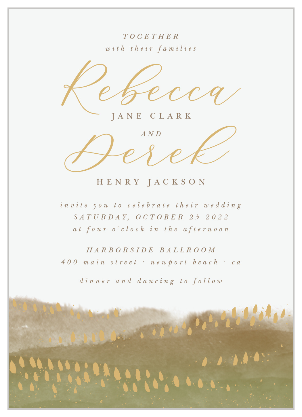 Moody Mountains Wedding Invitations