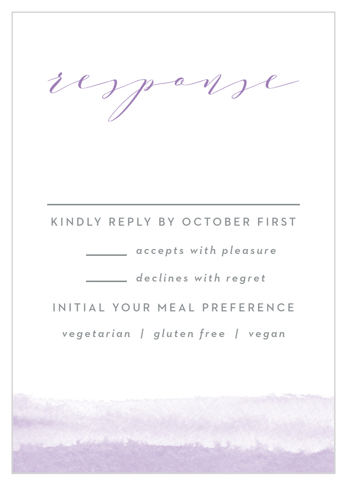 Lilac Dip Dye Response Cards