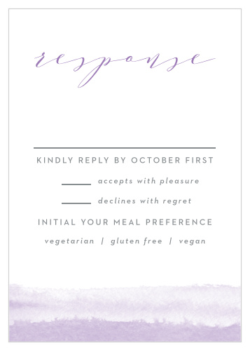 Lilac Dip Dye Response Cards
