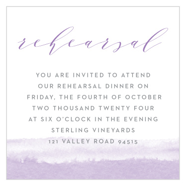 Lilac Dip Dye Rehearsal Cards