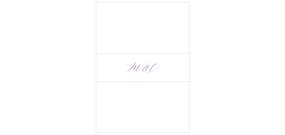 Lilac Dip Dye Wedding Belly Bands