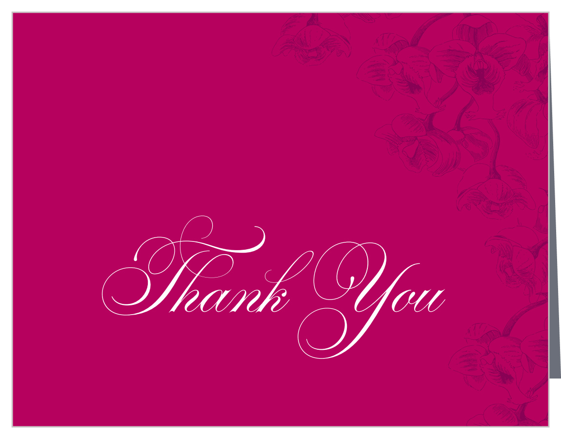 Cascading Blooms Wedding Thank You Cards