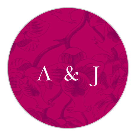 Cascading Blooms Wedding Stickers