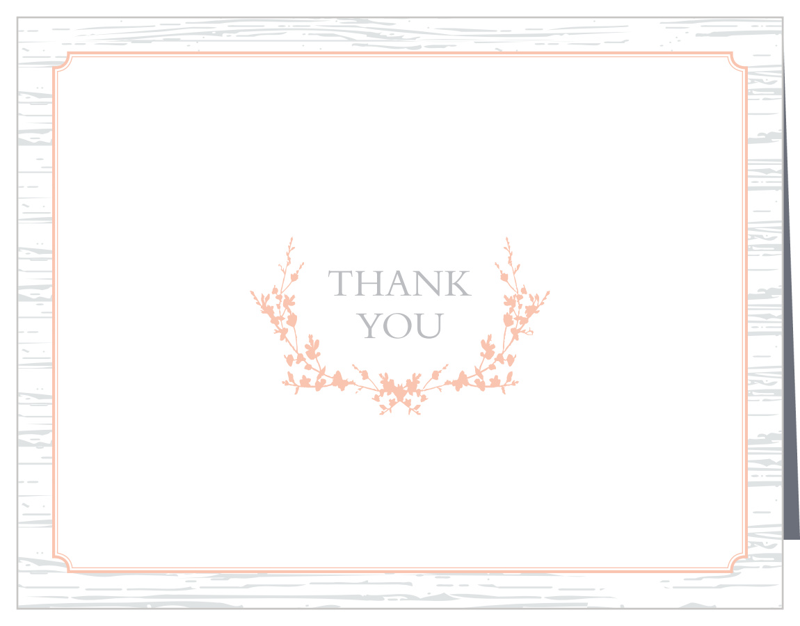 Rustic Wreath Wedding Thank You Cards