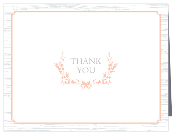 Rustic Wreath Wedding Thank You Cards