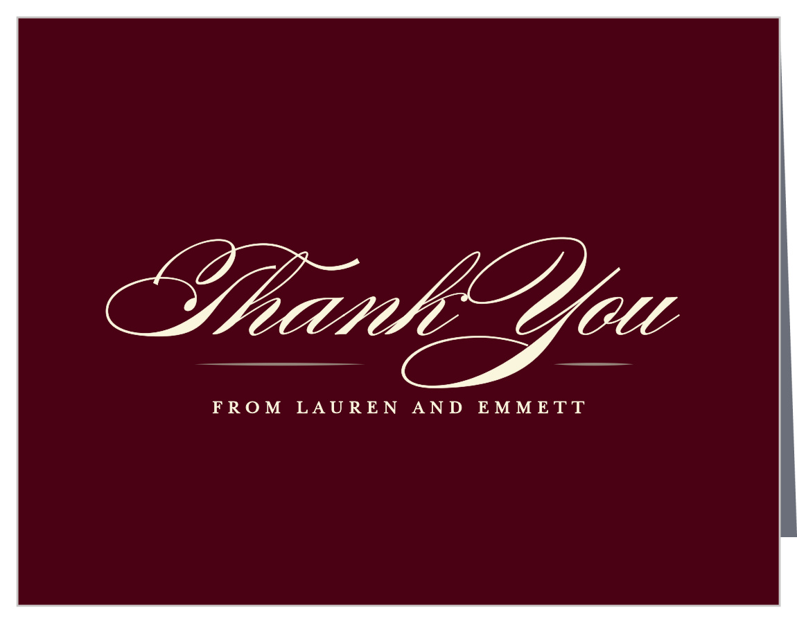 Hydrangea Frame Wedding Thank You Cards