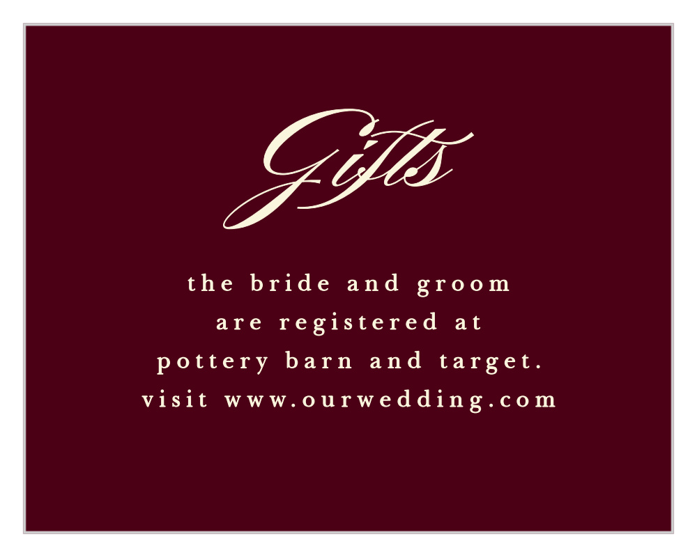 Hydrangea Frame Registry Cards