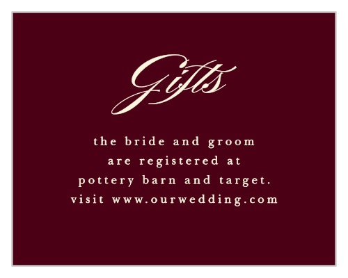 Hydrangea Frame Registry Cards